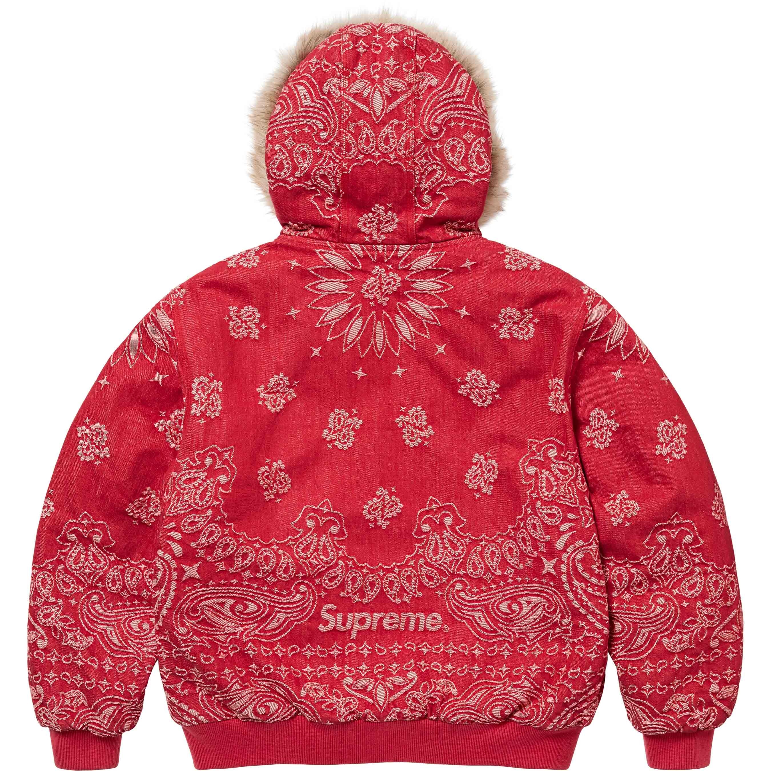 Bandana Jacquard Denim Hooded Work Jacket view 7